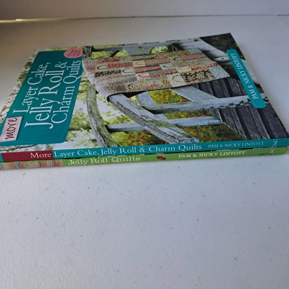 Lot of 2 Jelly Roll Quilts & More Layer Cake Charm Lintott PB Patterns Quilting